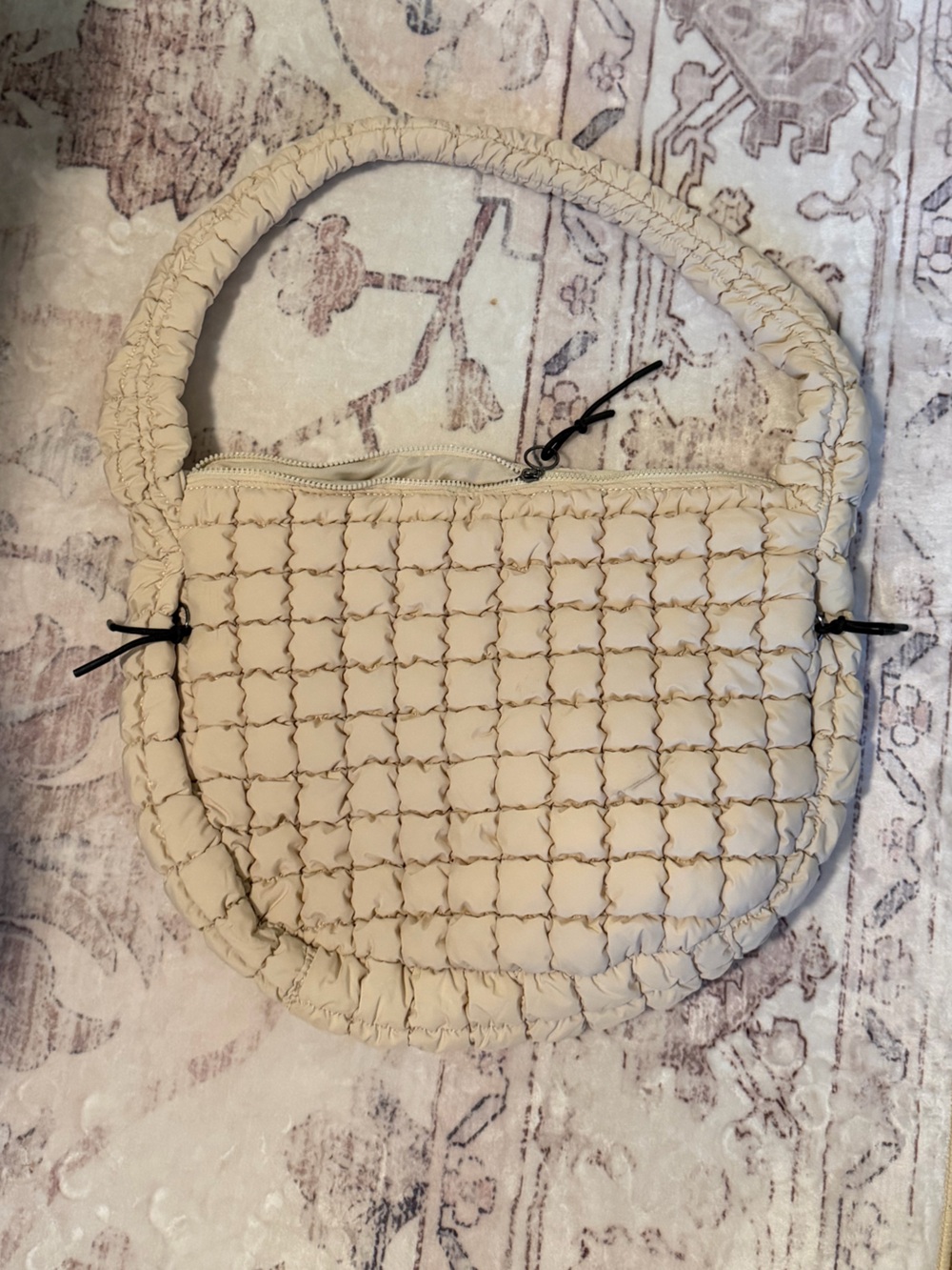 Women’s Quilted Cream Bag